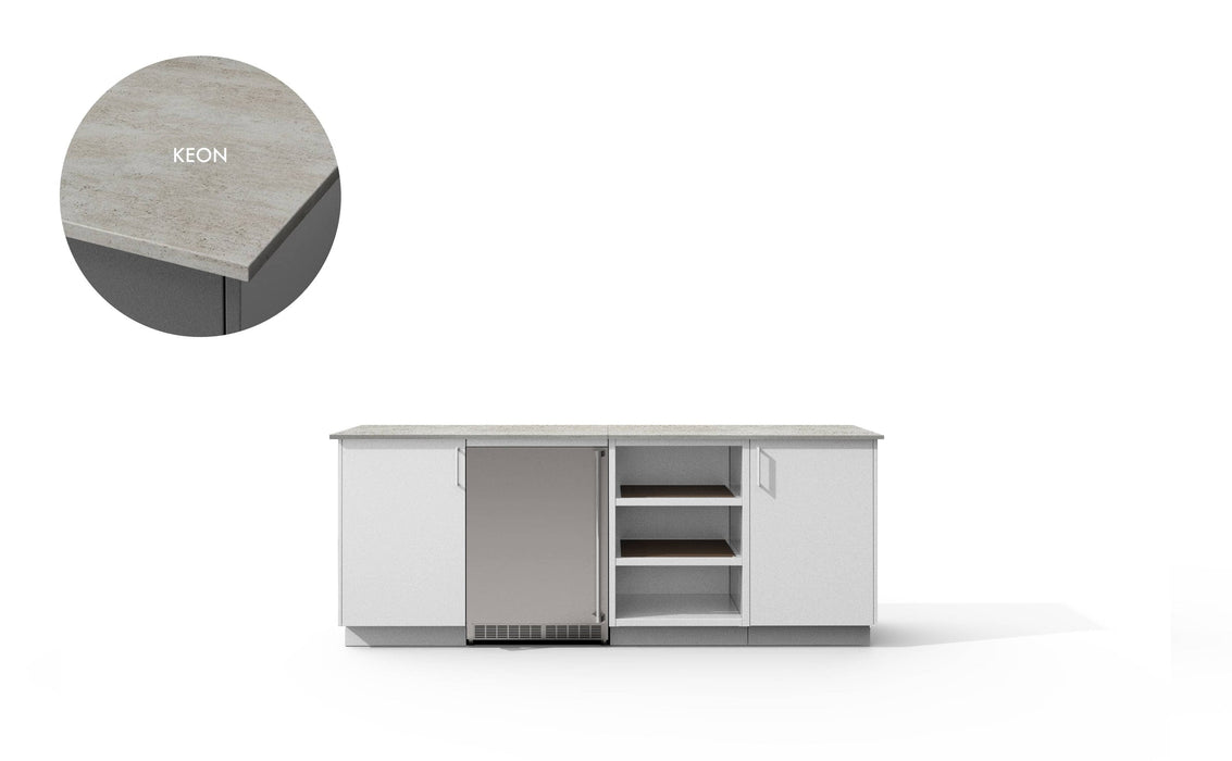 Urban Bonfire Urban Bonfire Skye Outdoor Kitchen Chantilly / Keon C-SKYE-CH-KEON Barbecue Finished - Gas
