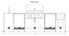 Urban Bonfire Urban Bonfire Soho 36 Outdoor Kitchen Barbecue Finished - Gas