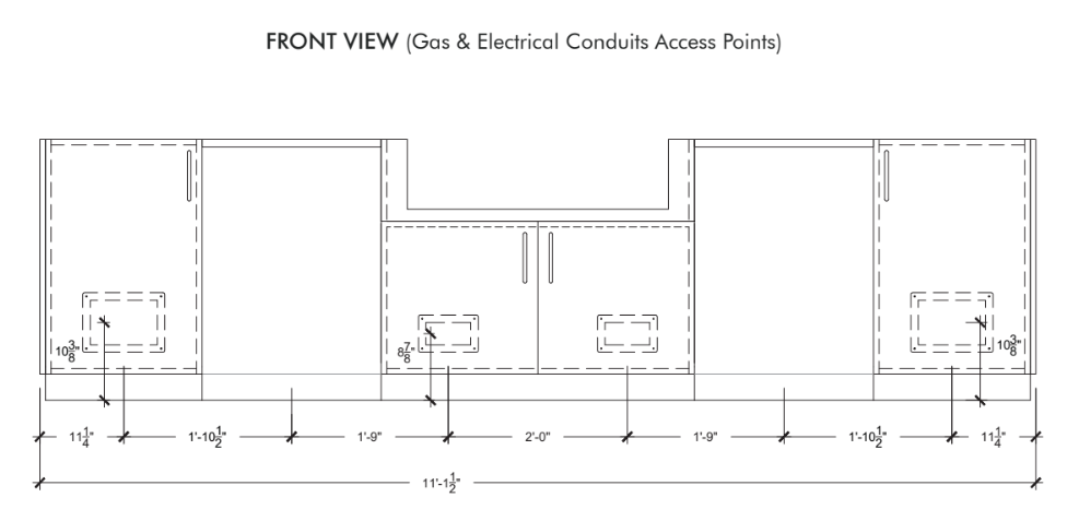 Urban Bonfire Urban Bonfire Soho 36 Outdoor Kitchen Barbecue Finished - Gas
