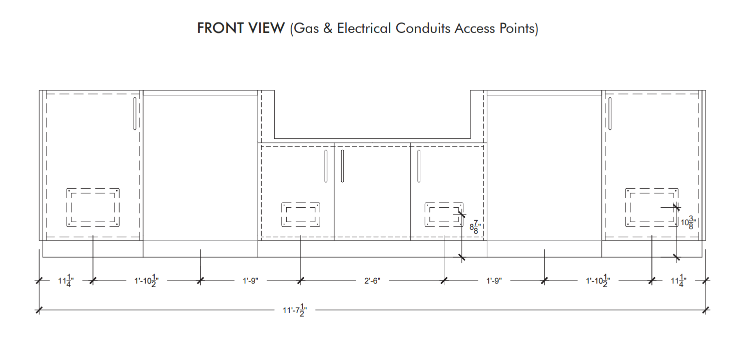 Urban Bonfire Urban Bonfire Soho 42 Outdoor Kitchen Barbecue Finished - Gas