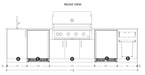 Urban Bonfire Urban Bonfire Soho 42 Outdoor Kitchen Barbecue Finished - Gas
