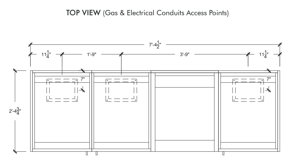 Urban Bonfire Urban Bonfire Solstice Outdoor Kitchen Barbecue Finished - Gas