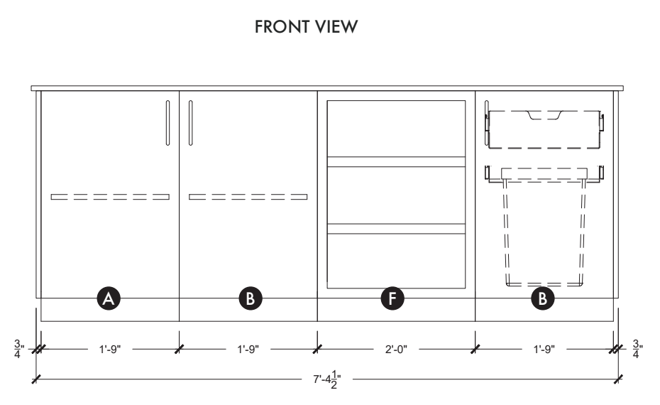 Urban Bonfire Urban Bonfire Solstice Outdoor Kitchen Barbecue Finished - Gas