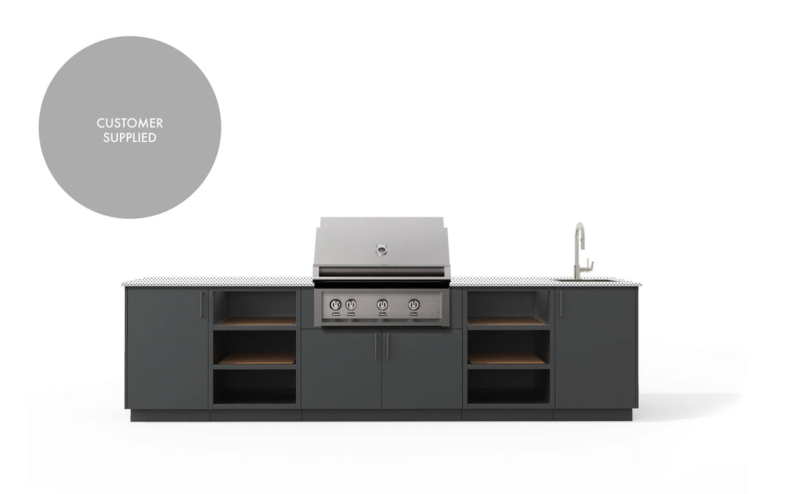 Urban Bonfire Urban Bonfire Stratus 36 Outdoor Kitchen Anthracite / I will supply my own countertop C-STRATUS36-AN Barbecue Finished - Gas