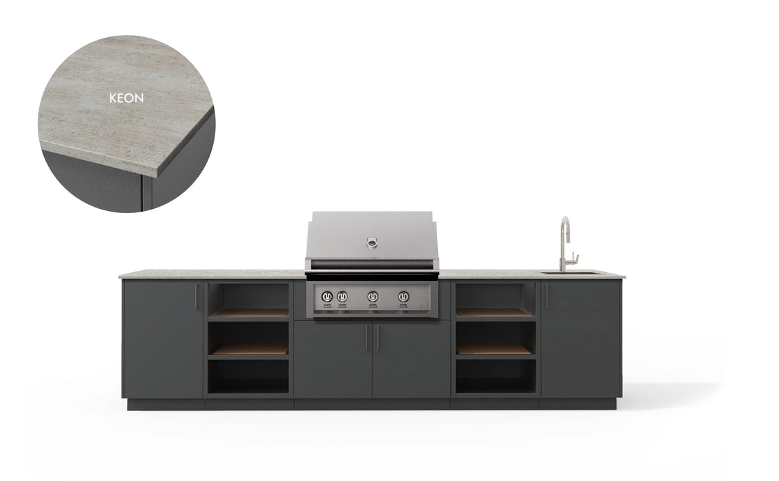 Urban Bonfire Urban Bonfire Stratus 36 Outdoor Kitchen Anthracite / Keon C-STRATUS36-AN-KEON Barbecue Finished - Gas