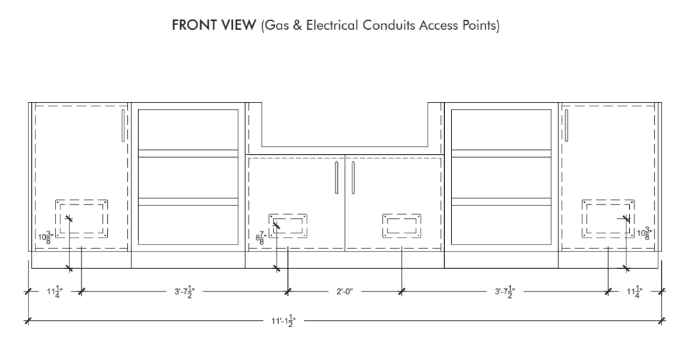 Urban Bonfire Urban Bonfire Stratus 36 Outdoor Kitchen Barbecue Finished - Gas