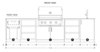 Urban Bonfire Urban Bonfire Stratus 36 Outdoor Kitchen Barbecue Finished - Gas
