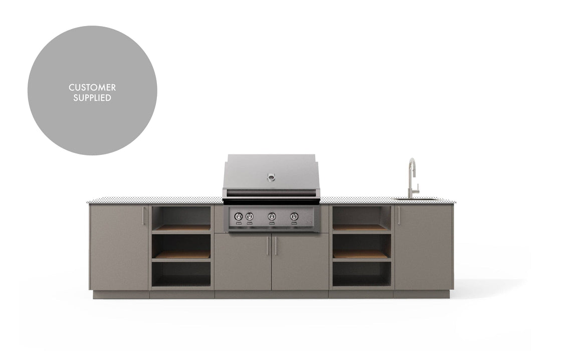 Urban Bonfire Urban Bonfire Stratus 36 Outdoor Kitchen Clay / I will supply my own countertop C-STRATUS36-CL Barbecue Finished - Gas