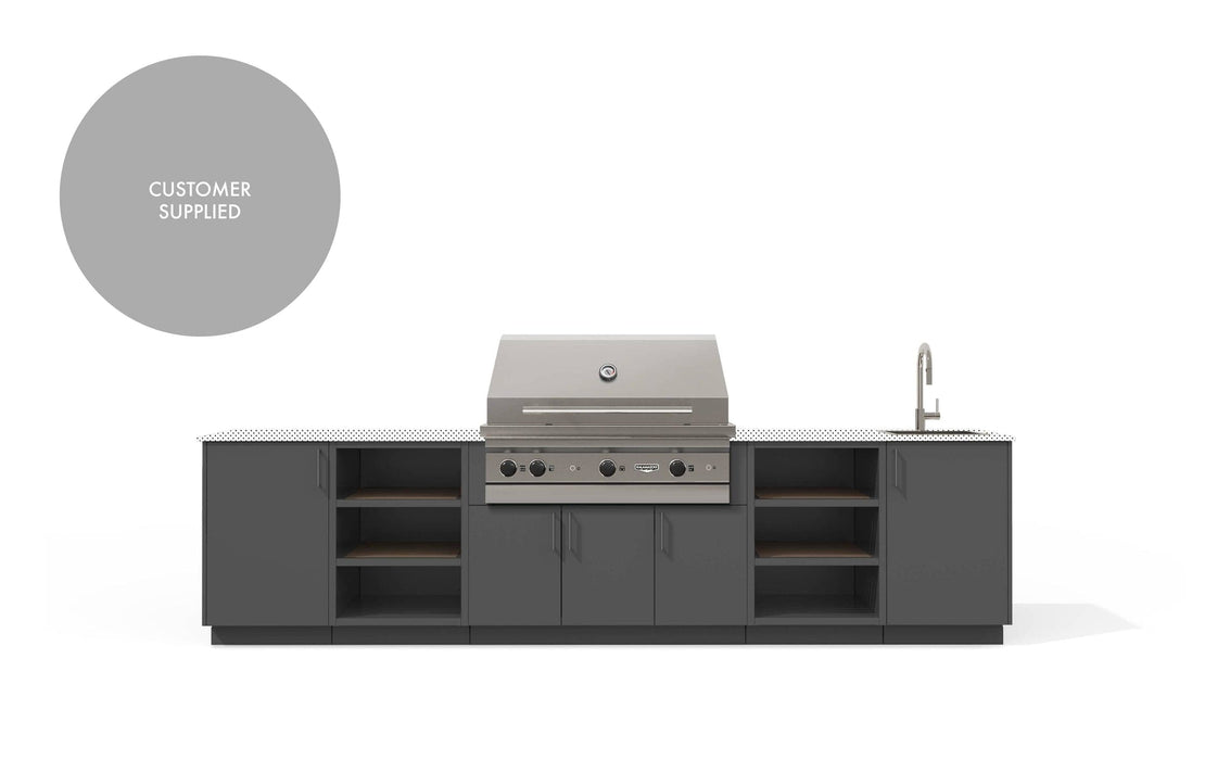 Urban Bonfire Urban Bonfire Stratus 42 Outdoor Kitchen Anthracite / I will supply my own countertop C-STRATUS42-AN Barbecue Finished - Gas