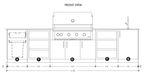 Urban Bonfire Urban Bonfire Stratus 42 Outdoor Kitchen Barbecue Finished - Gas