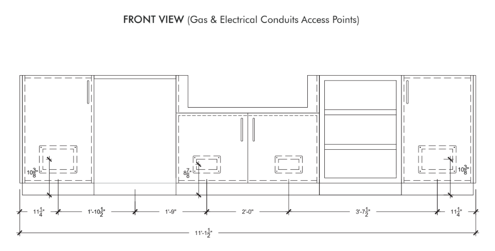 Urban Bonfire Urban Bonfire Tahoe 36 Outdoor Kitchen Barbecue Finished - Gas