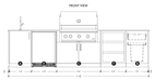 Urban Bonfire Urban Bonfire Tahoe 36 Outdoor Kitchen Barbecue Finished - Gas