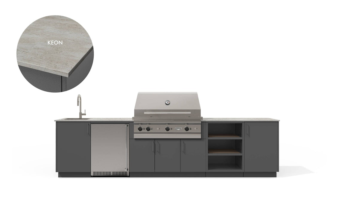 Urban Bonfire Urban Bonfire Tahoe 42 Outdoor Kitchen Anthracite / Keon C-TAHOE42-AN-KEON Barbecue Finished - Gas