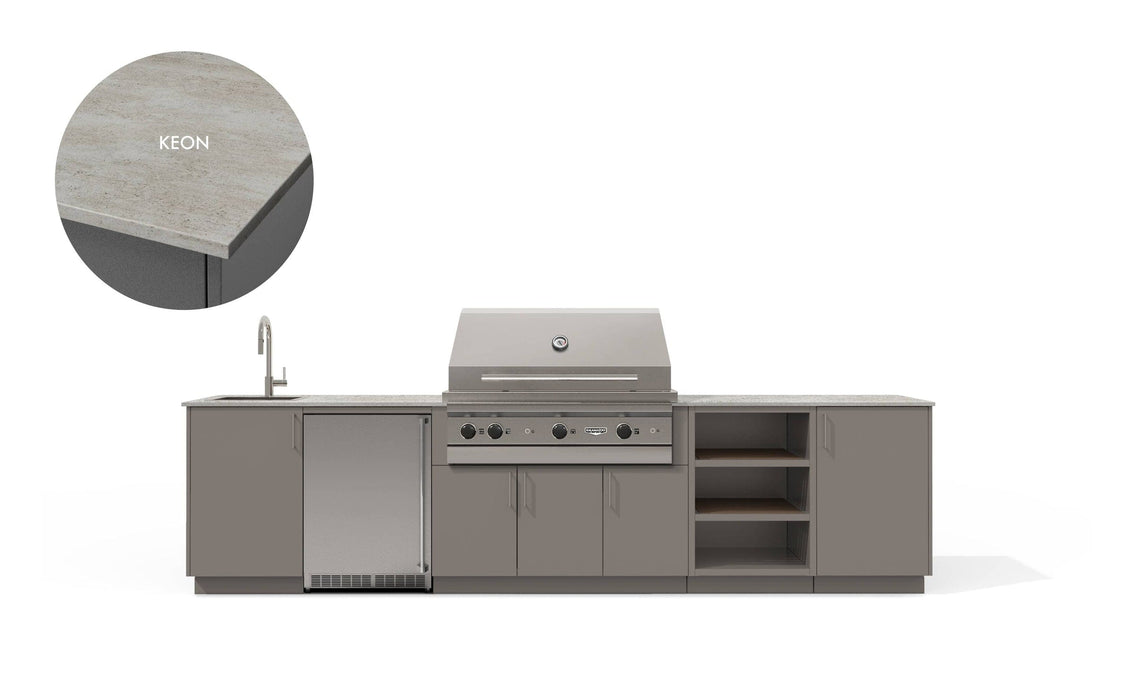 Urban Bonfire Urban Bonfire Tahoe 42 Outdoor Kitchen Clay / Keon C-TAHOE42-CL-KEON Barbecue Finished - Gas