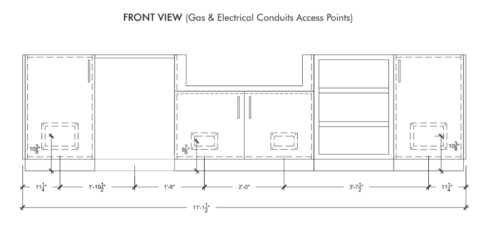 Urban Bonfire Urban Bonfire TAÏGA 36 Outdoor Kitchen Barbecue Finished - Gas