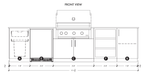 Urban Bonfire Urban Bonfire TAÏGA 36 Outdoor Kitchen Barbecue Finished - Gas