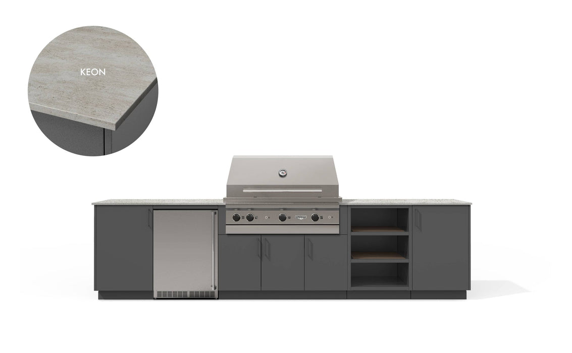 Urban Bonfire Urban Bonfire TAÏGA 42 Outdoor Kitchen Anthracite / Keon C-TAIGA42-AN-KEON Barbecue Finished - Gas