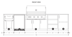Urban Bonfire Urban Bonfire TAÏGA 42 Outdoor Kitchen Barbecue Finished - Gas