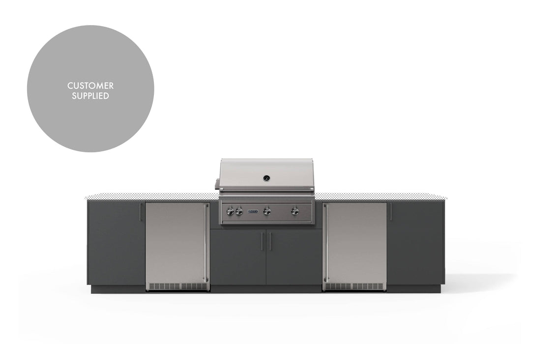 Urban Bonfire Urban Bonfire Tundra 36 Outdoor Kitchen Anthracite / I will supply my own countertop C-TUNDRA36-AN Barbecue Finished - Gas
