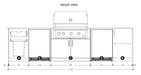 Urban Bonfire Urban Bonfire Tundra 36 Outdoor Kitchen Barbecue Finished - Gas