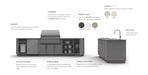 Urban Bonfire Urban Bonfire Tundra 42 Outdoor Kitchen Barbecue Finished - Gas