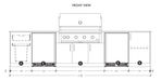 Urban Bonfire Urban Bonfire Tundra 42 Outdoor Kitchen Barbecue Finished - Gas