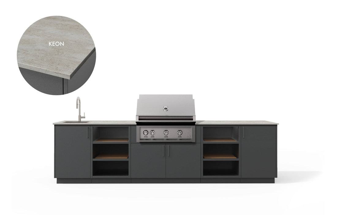 Urban Bonfire Urban Bonfire Twilight 36 Outdoor Kitchen Anthracite / Keon C-TWILIGHT36-AN-KEON Barbecue Finished - Gas