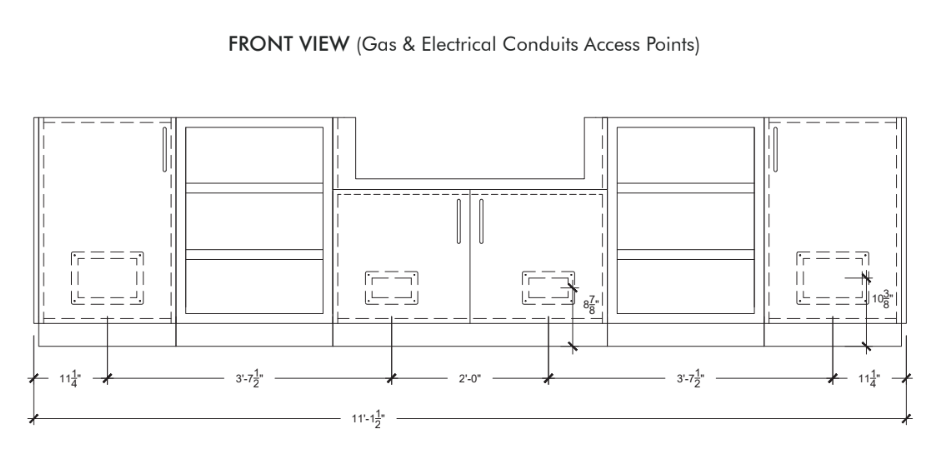 Urban Bonfire Urban Bonfire Twilight 36 Outdoor Kitchen Barbecue Finished - Gas
