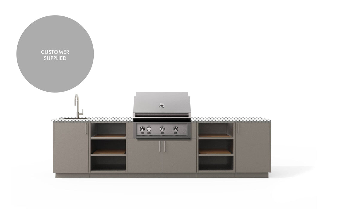 Urban Bonfire Urban Bonfire Twilight 36 Outdoor Kitchen Clay / I will supply my own countertop C-TWILIGHT36-CL Barbecue Finished - Gas