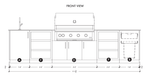 Urban Bonfire Urban Bonfire Twilight 42 Outdoor Kitchen Barbecue Finished - Gas