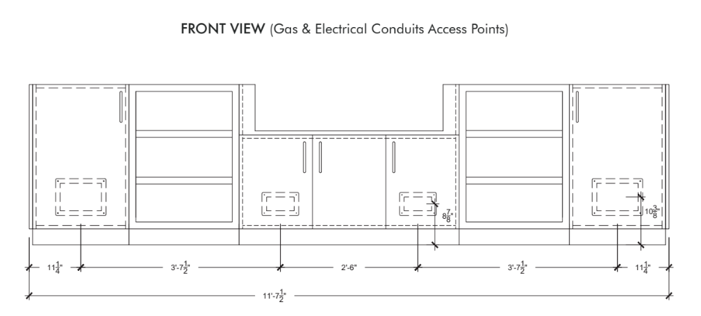 Urban Bonfire Urban Bonfire Twilight 42 Outdoor Kitchen Barbecue Finished - Gas