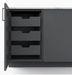 Urban Bonfire Urban Bonfire Utility Cabinets 18" Left Hinge A-BF18-U-LH Barbecue Finished - Gas
