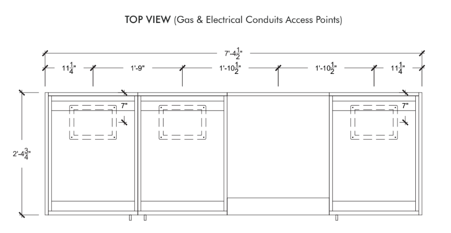 Urban Bonfire Urban Bonfire Vermont Outdoor Kitchen Barbecue Finished - Gas
