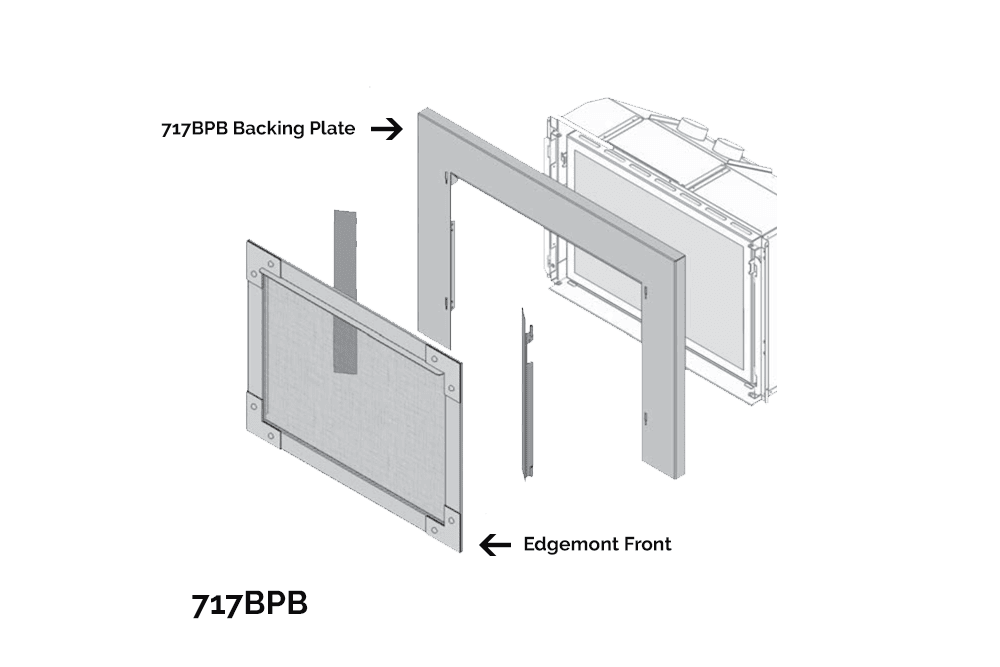 Valor Valor 3-Sided Backing Plate (G3.5 Series) - 717BPB 717BPB Fireplace Finished - Gas
