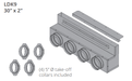Valor Valor 30" Plenum, 4" collars - LDK9 LDK9 Fireplace Accessories