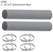 Valor Valor 5" Aluminum 2-ply Flex Kit 2 x 10 ft lengths - LDK6 LDK6 Fireplace Finished - Gas