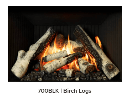 Valor Valor Birch Log Kit (700M G3.5 Series) - 700BLK 700BLK Fireplace Finished - Gas