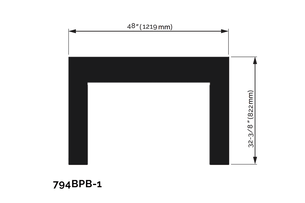 Valor Valor Black Backing Plate (G4 Series) - 794BPB-1 794BPB-1 Fireplace Finished - Gas