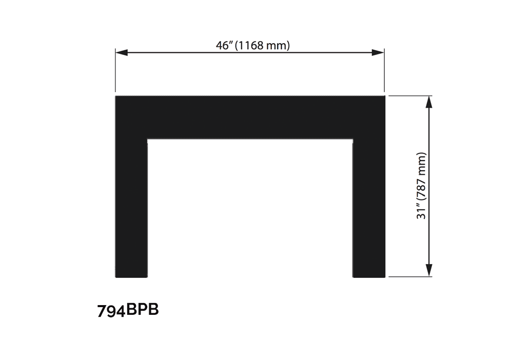 Valor Valor Black Backing Plate (G4 Series) - 794BPB 794BPB Fireplace Finished - Gas