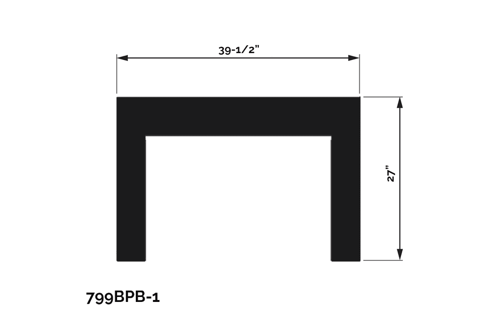 Valor Valor Black Backing Plate (G4 Series) - 799BPB-1 799BPB-1 Fireplace Finished - Gas