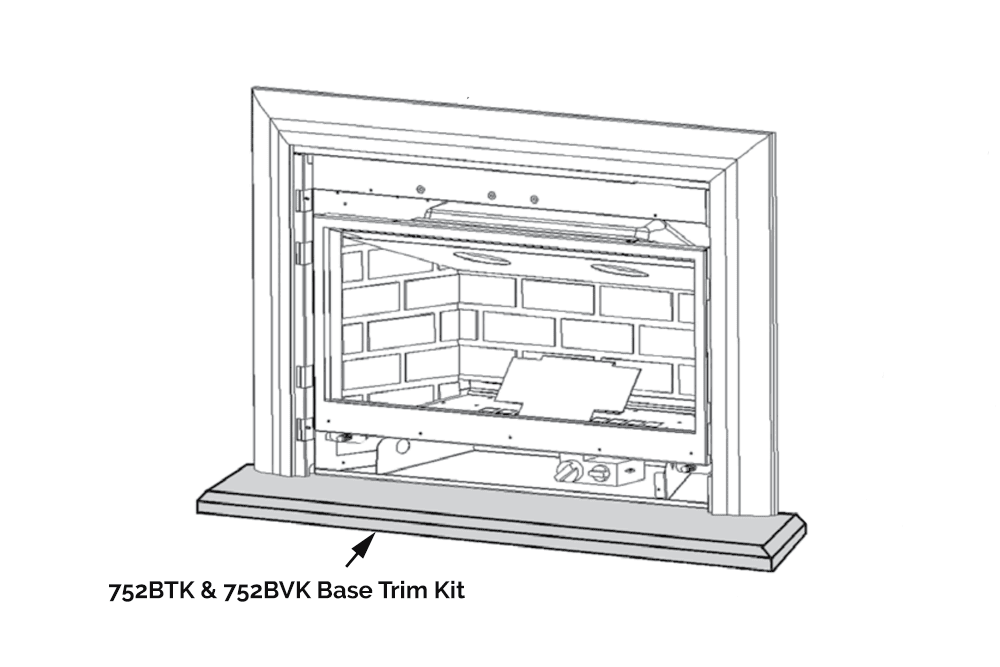 Valor Valor Black Base Trim (G3 & Retrofire Series) - 752BTK 752BTK Fireplace Finished - Gas