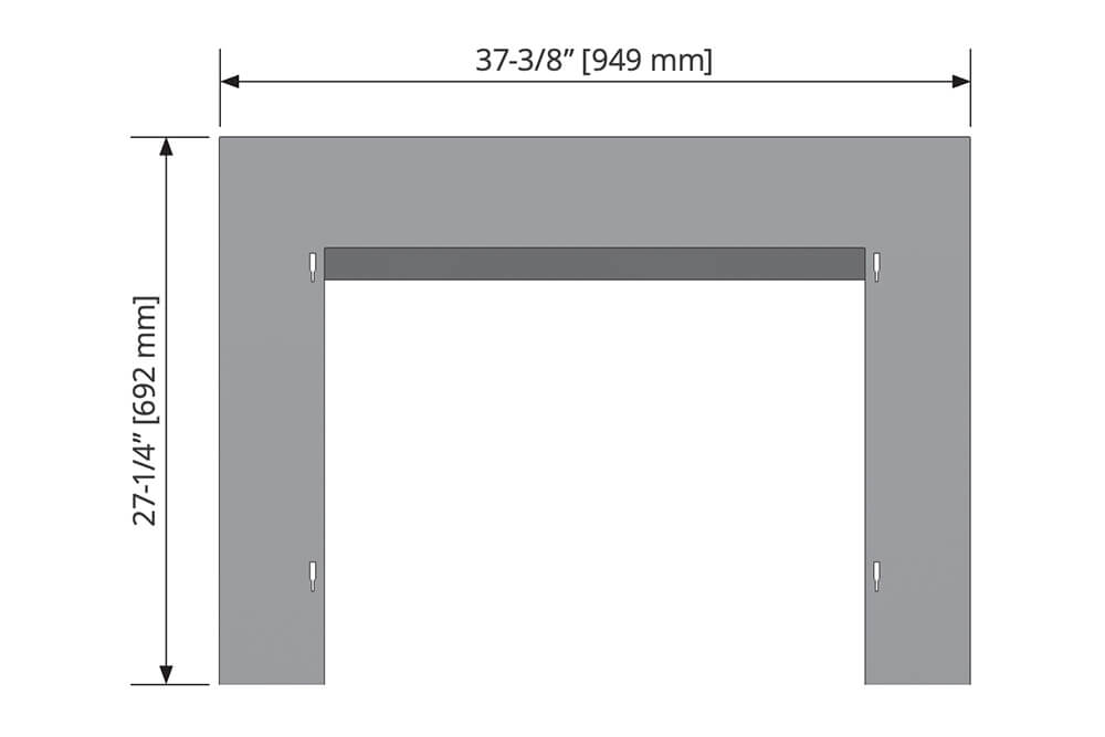 Valor Valor Black Flat Backing Plate (G3.5 Series) - 717BPBF 717BPBF Fireplace Finished - Gas