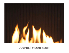 Valor Valor Black Fluted Liner (G3.5 Series) - 707FBL 707FBL Fireplace Finished - Gas