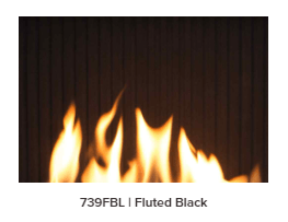 Valor Valor Black Fluted Liner (G3 Series) - 739FBL 739FBL Fireplace Finished - Gas