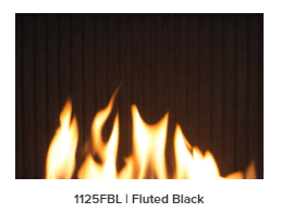 Valor Valor Black Fluted Liner (H5 Series) - 1125FBL 1125FBL Fireplace Finished - Gas