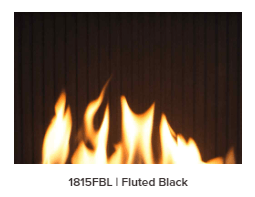 Valor Valor Black Fluted Liner (L3 Series) - 1815FBL 1815FBL Fireplace Finished - Gas
