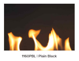 Valor Valor Black Plain Liner (not fluted) (H5 Series) - 1160PBL 1160PBL Fireplace Finished - Gas
