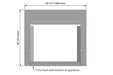 Valor Valor Black Reduced Clearance 3-Sided Backing Plate (H3 Series) - 1036BPB-RC 1036BPB-RC Fireplace Accessories