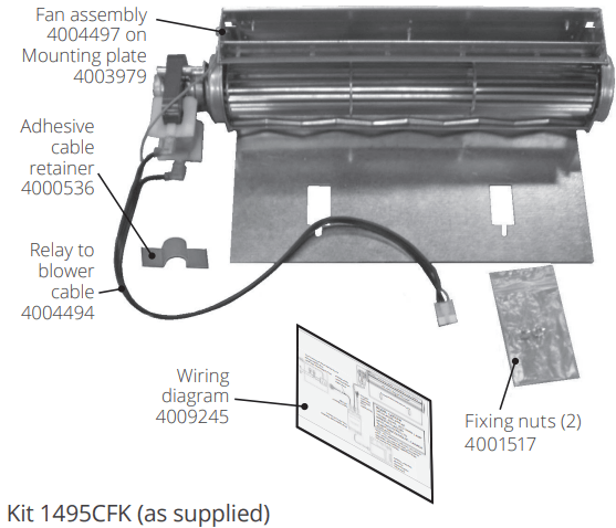 Valor Valor Circulating Fan (1400M) - 1495CFK 1495CFK Fireplace Accessories