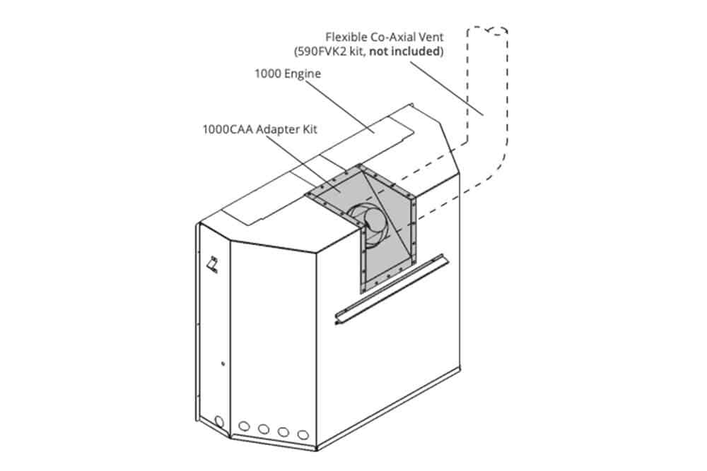 Valor Valor Co-axial Conversion Kit (1000 H3 Series) - 1000CAA 1000CAA Fireplace Venting